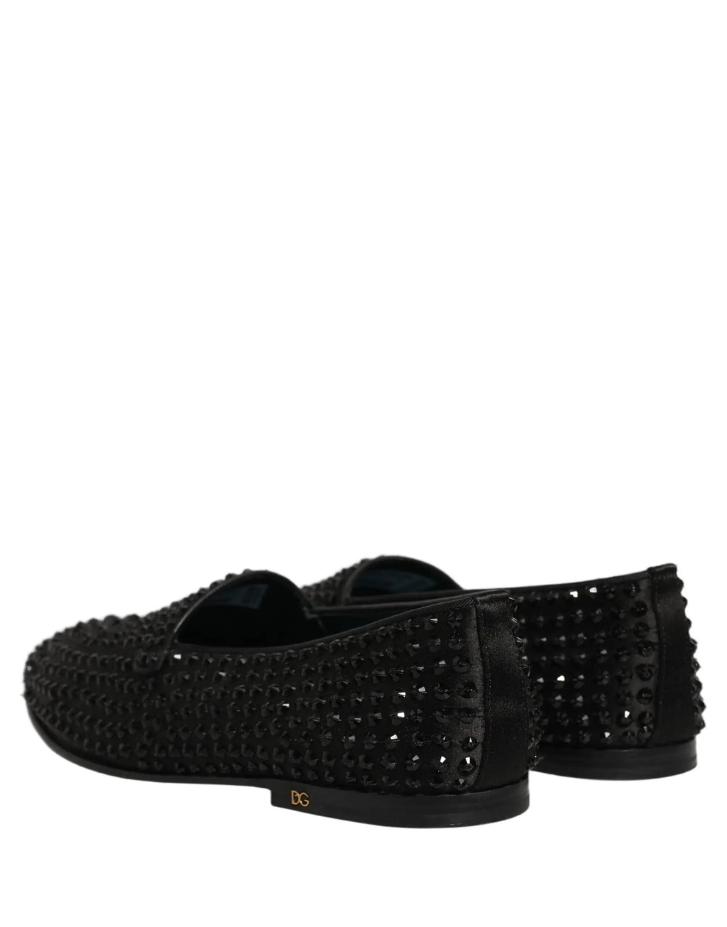 Chaussures Mocassins Dolce & Gabbana Noirs Ornés de Strass