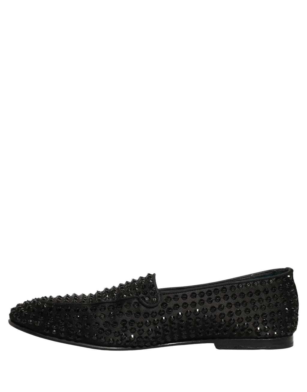 Chaussures Mocassins Dolce & Gabbana Noirs Ornés de Strass
