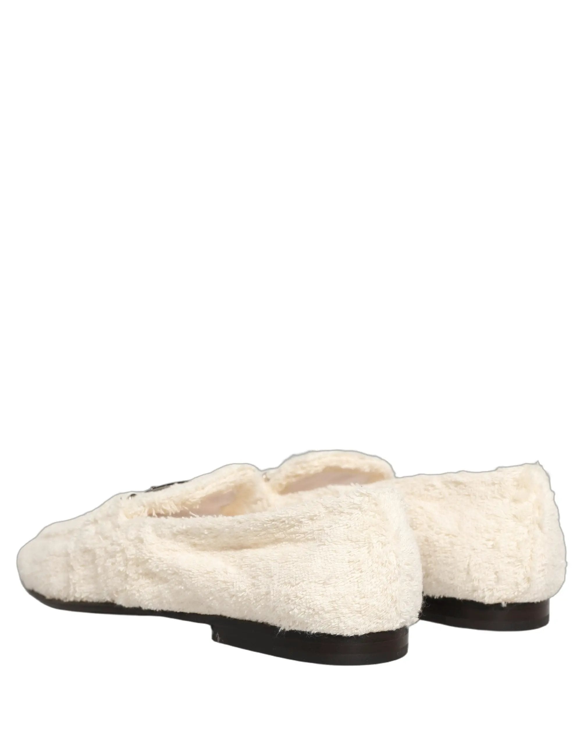Chaussures mocassins Dolce & Gabbana en fourrure blanche et peau lainée pour homme