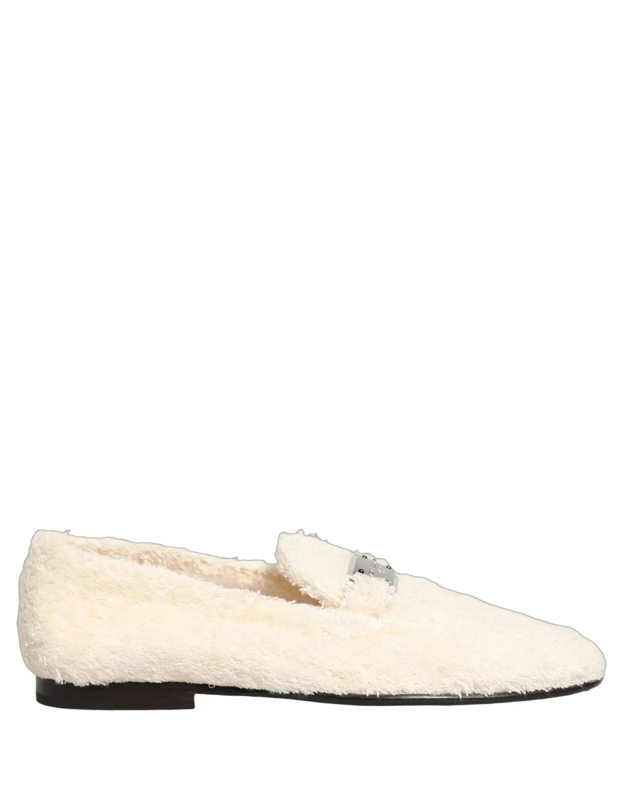 Chaussures mocassins Dolce & Gabbana en fourrure blanche et peau lainée pour homme