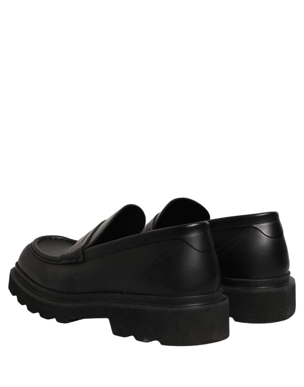 Chaussures Mocassins Habillés en Cuir de Veau Noir Dolce & Gabbana pour Homme