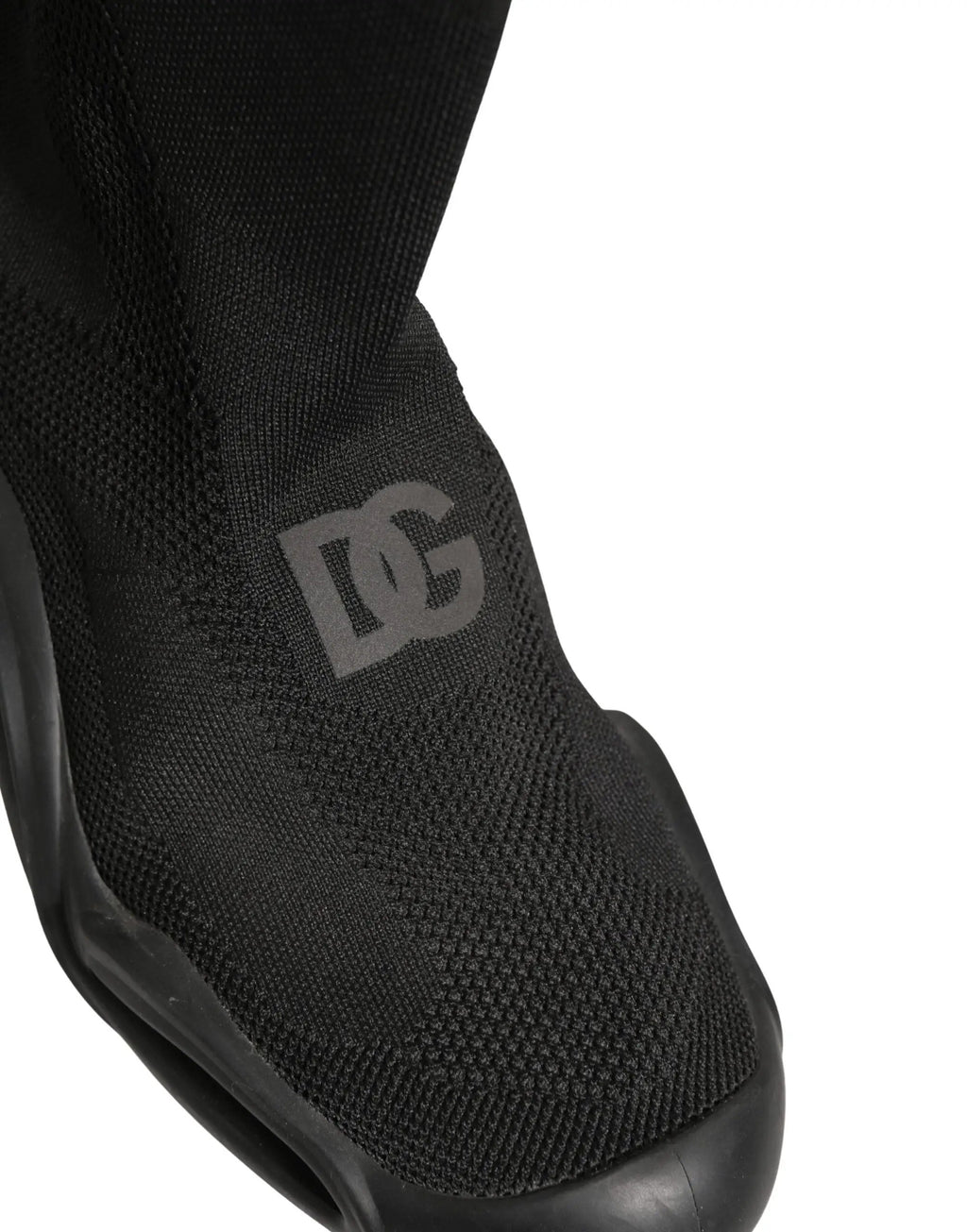 Dolce & Gabbana Black Slip On Wave Socks Men Sneakers Shoes