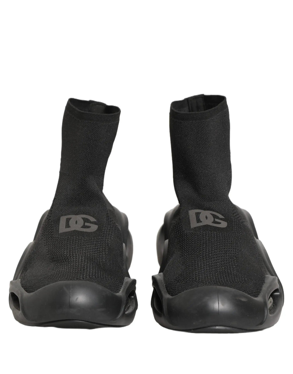 Dolce & Gabbana Black Slip On Wave Socks Men Sneakers Shoes