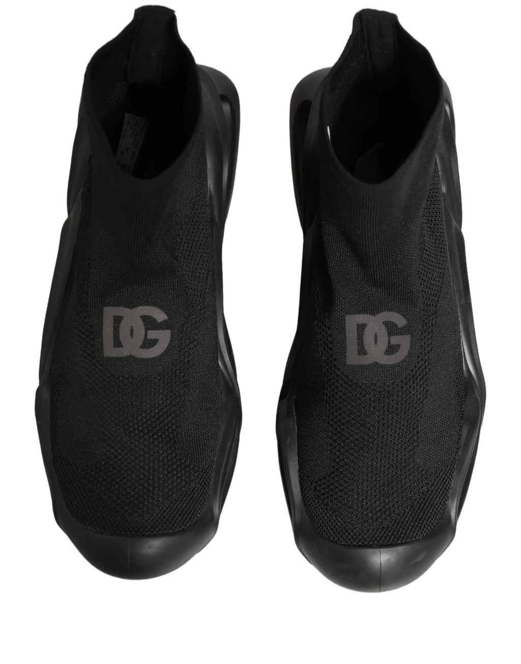 Dolce & Gabbana Black Slip On Wave Socks Men Sneakers Shoes