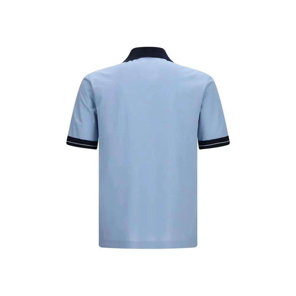 Polo Ferragamo bleu en coton