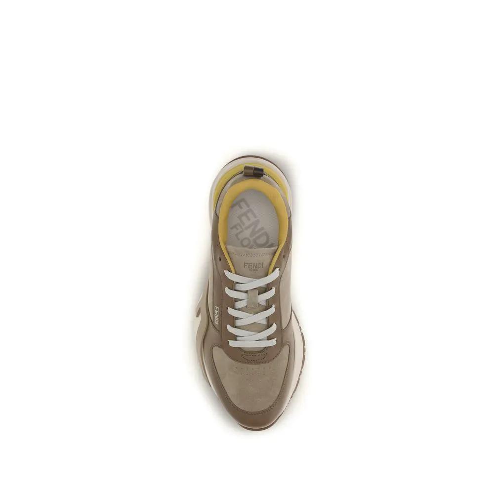 Fendi Multicolor Calf Leather Bos Taurus Athletic Sneakers