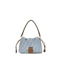 Fendi Blue Cotton Shoulder Bag
