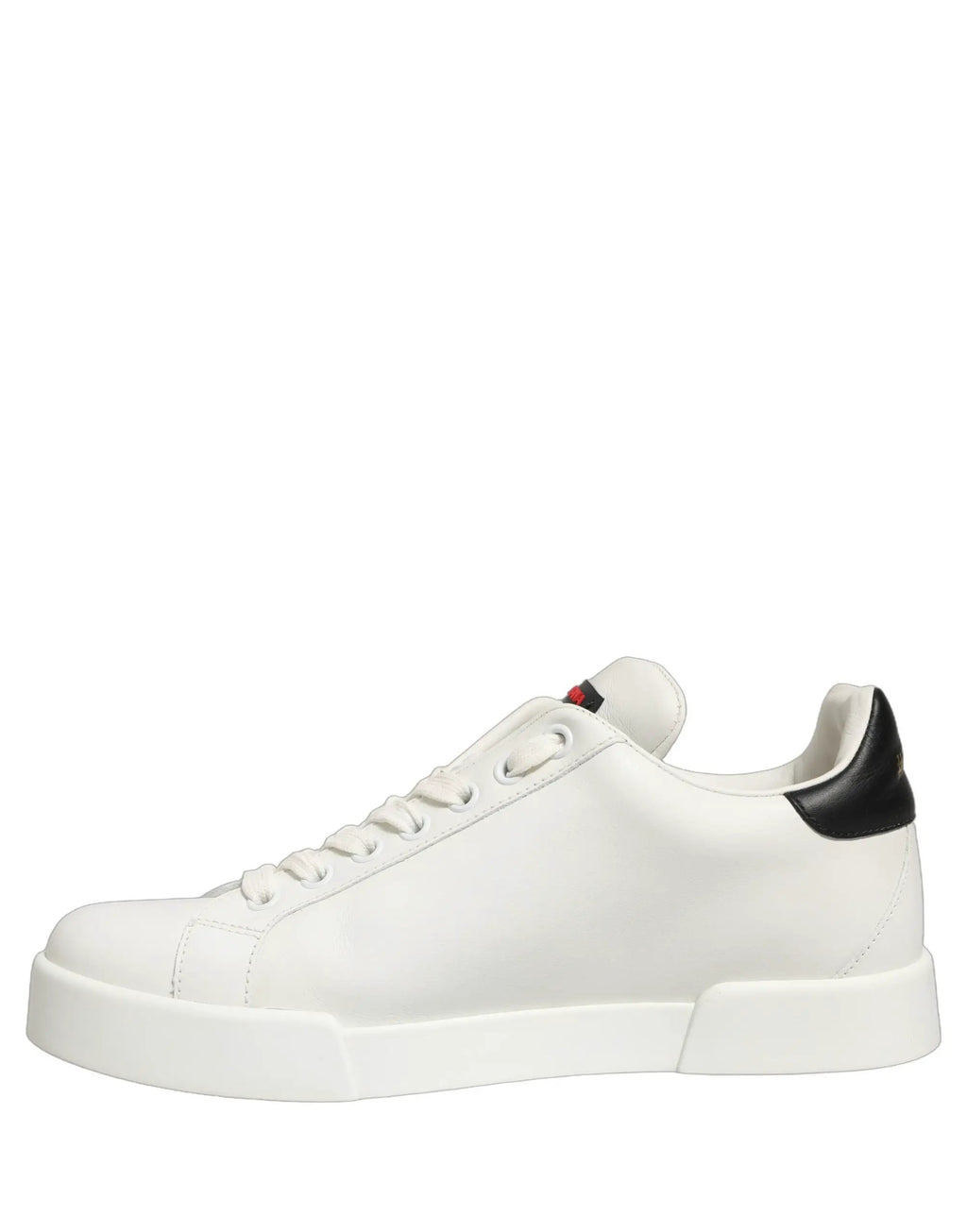 Baskets Dolce &amp; Gabbana Portofino en cuir de veau nappa blanc avec empiècements