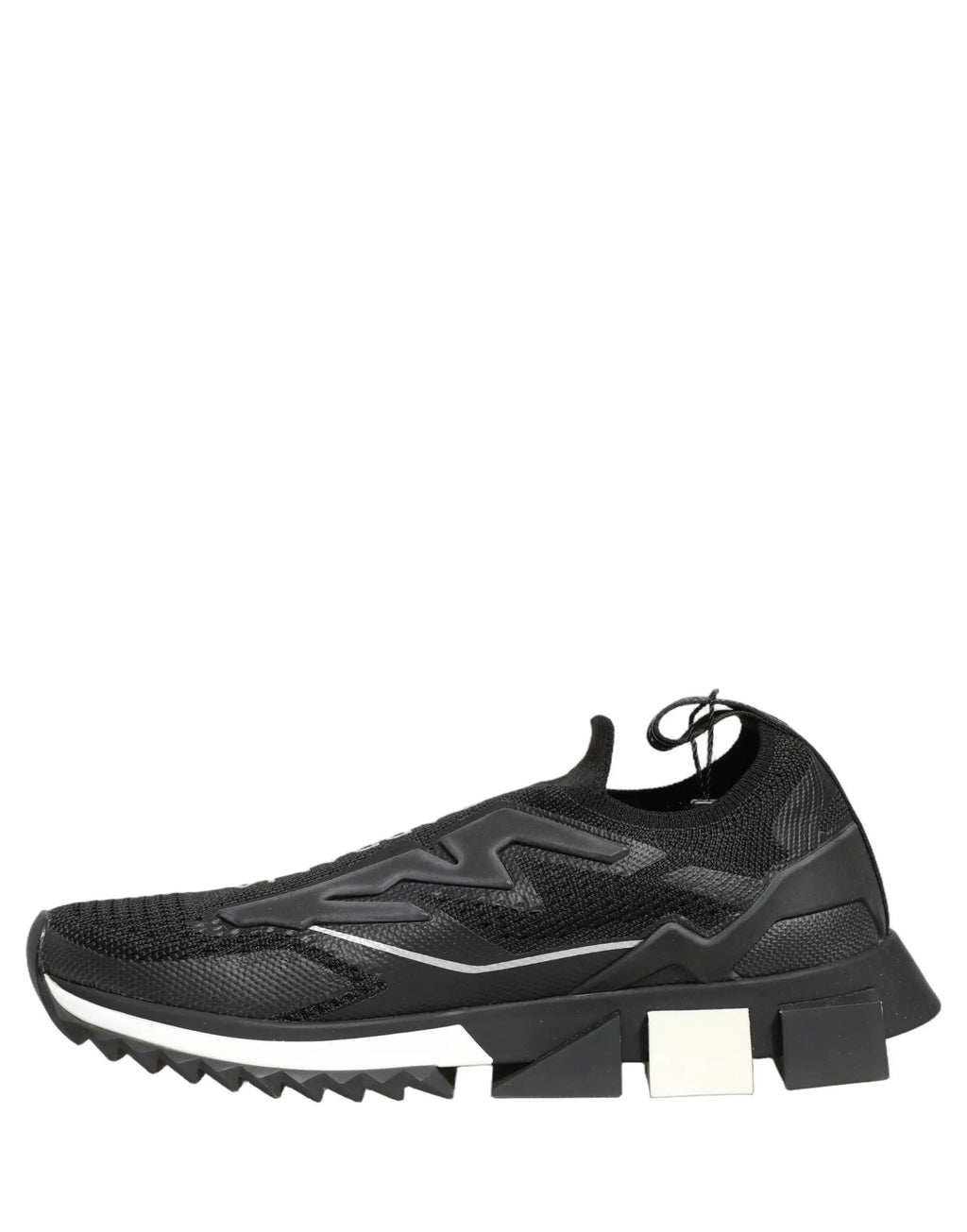 Dolce & Gabbana Black White Sorrento Slip-On Logo Sneakers Shoes