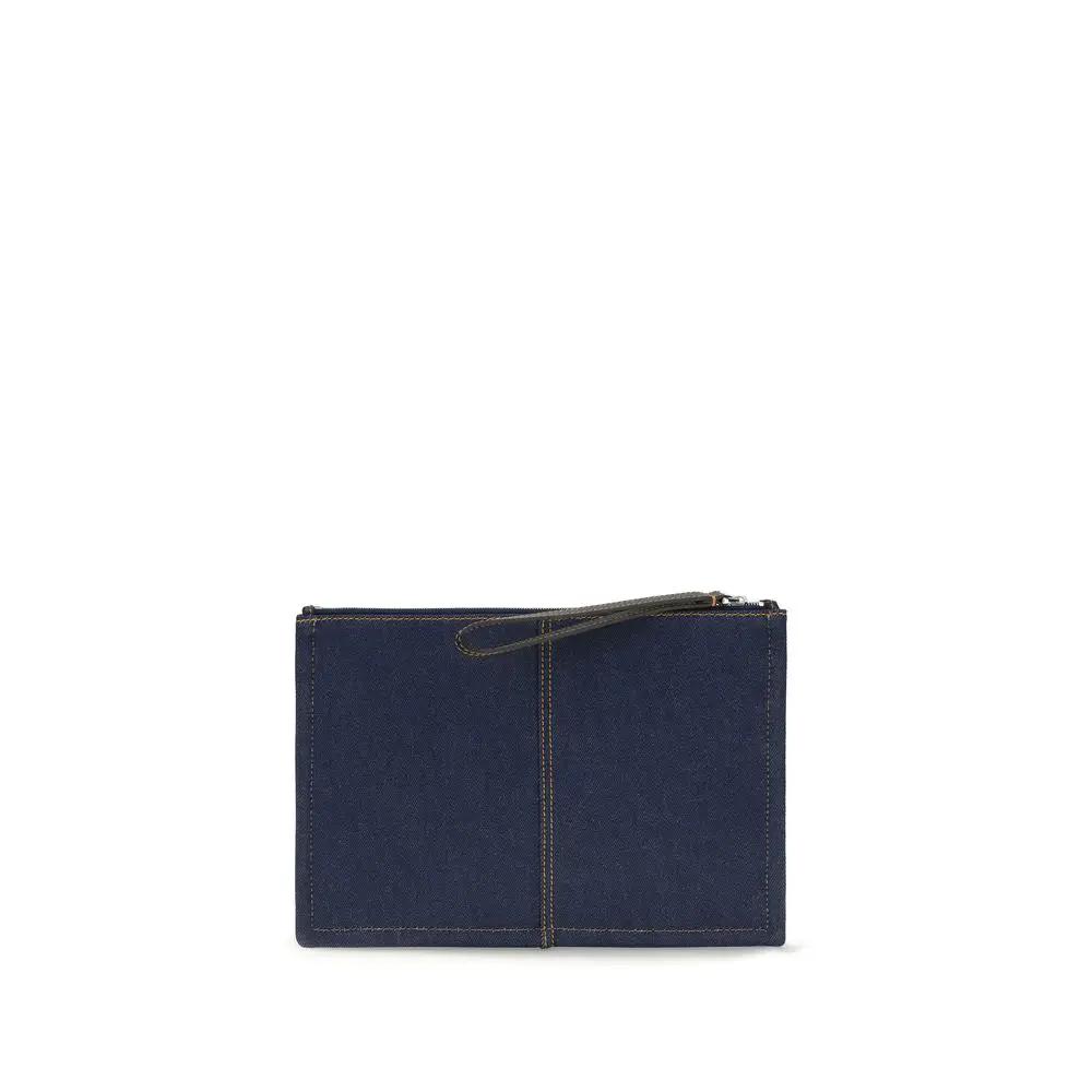 Portefeuille Fendi en coton bleu