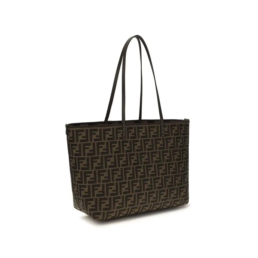 Fendi Brown Fabric Shoulder Bag