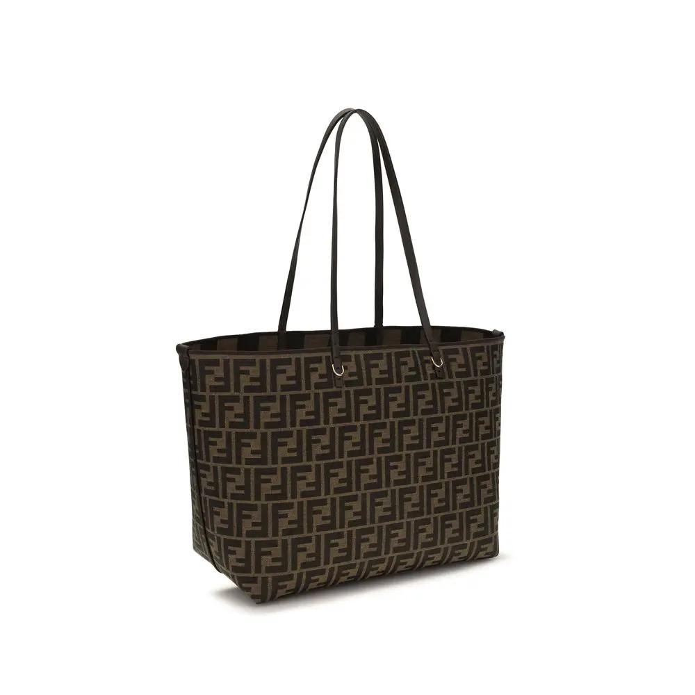Fendi Brown Fabric Shoulder Bag