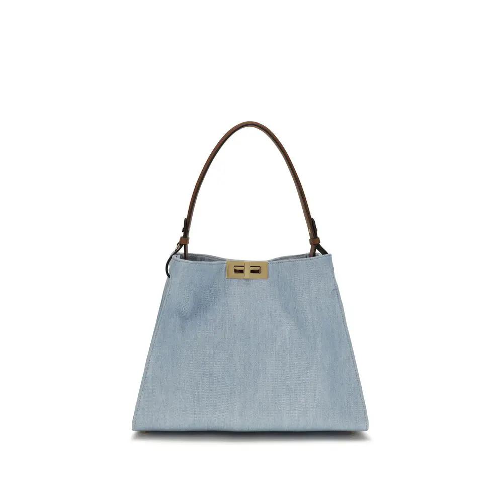Sac bandoulière Fendi Bos Taurus en cuir de veau bleu