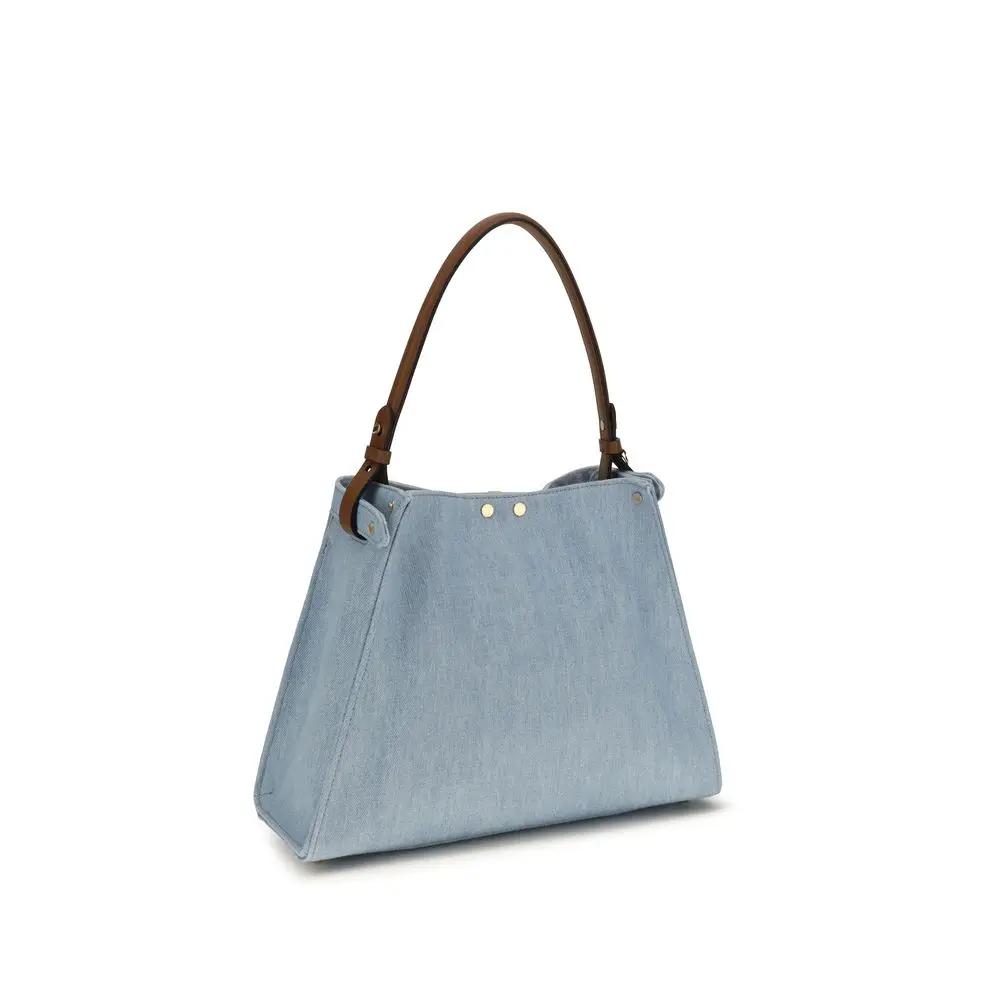 Sac bandoulière Fendi Bos Taurus en cuir de veau bleu