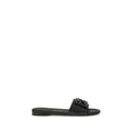 Sandales plates Fendi Bos Taurus en cuir de veau noir