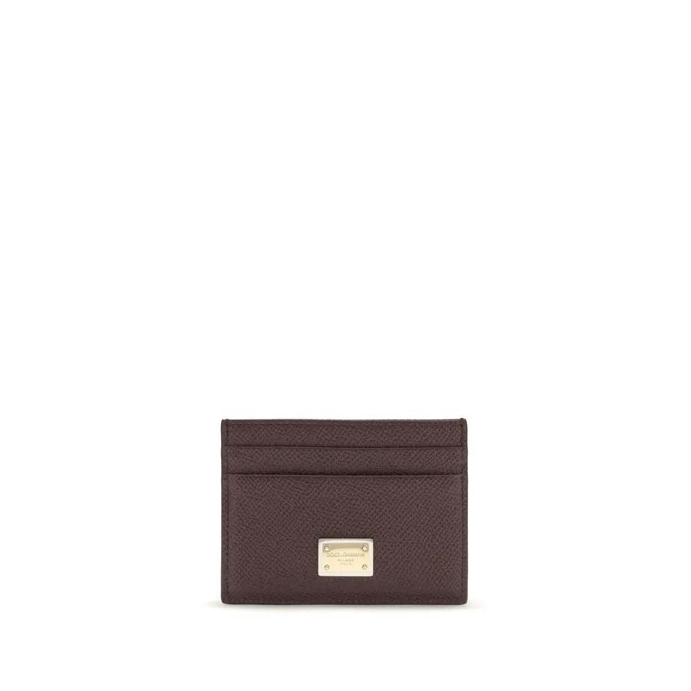 Portefeuille Dolce &amp; Gabbana Bos Taurus en cuir de veau noir