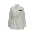 Veste longue Fendi en lin blanc