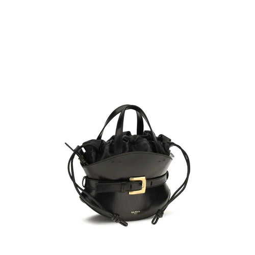 Sac bandoulière Balmain Bos Taurus en cuir de veau noir