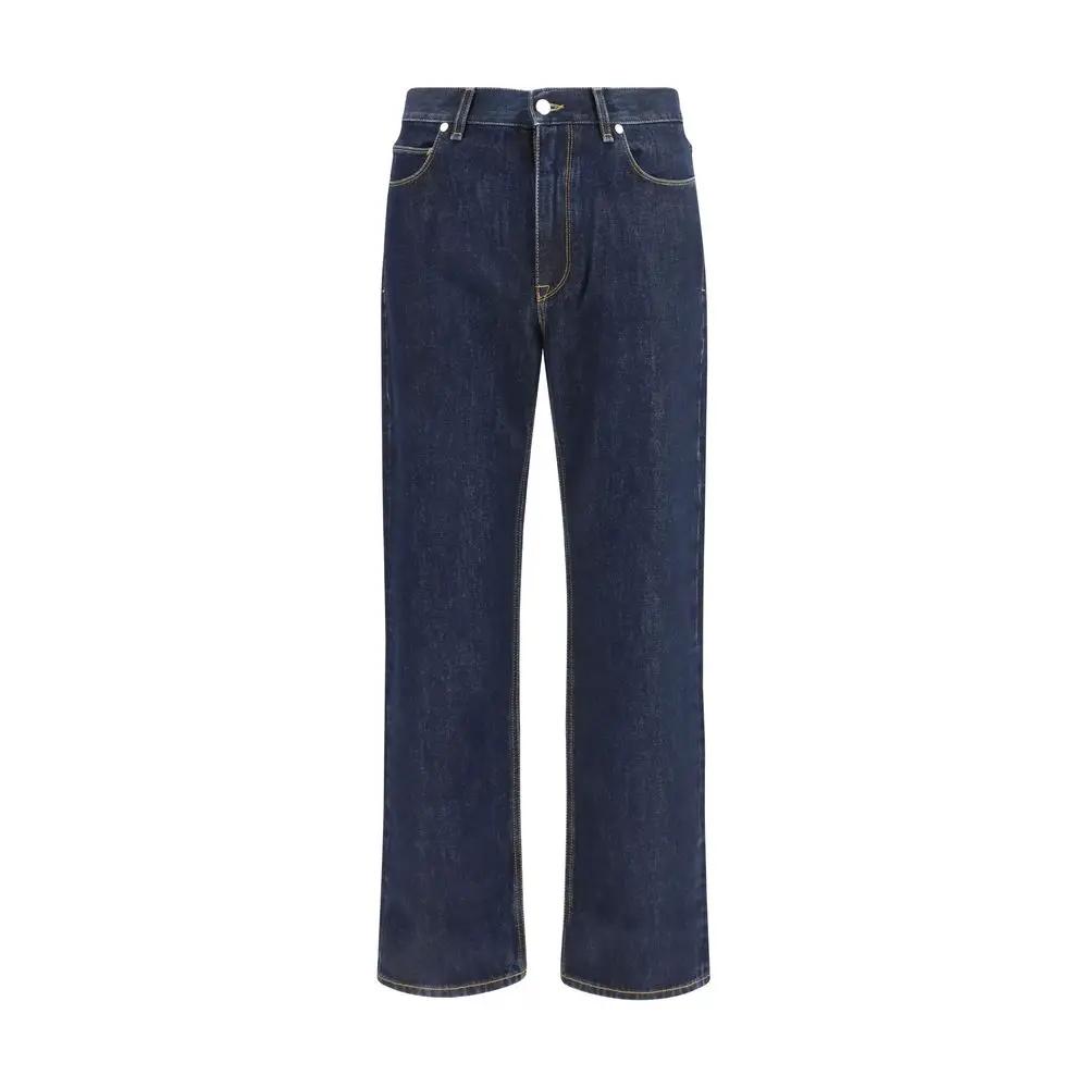 Jean droit en coton bleu Fendi