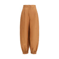 Fendi Brown Linen Casual Pants