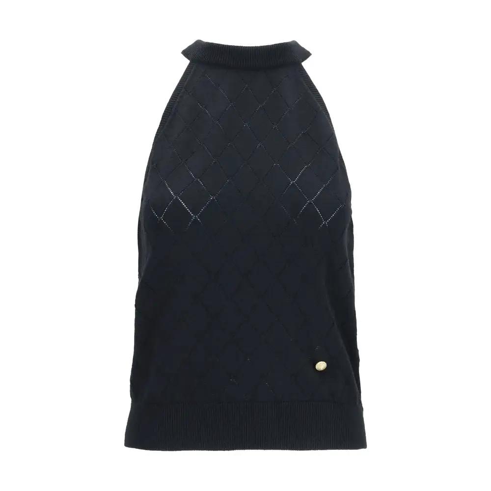 Balmain Black Wool Oves Aries Sleeveles T-Shirt