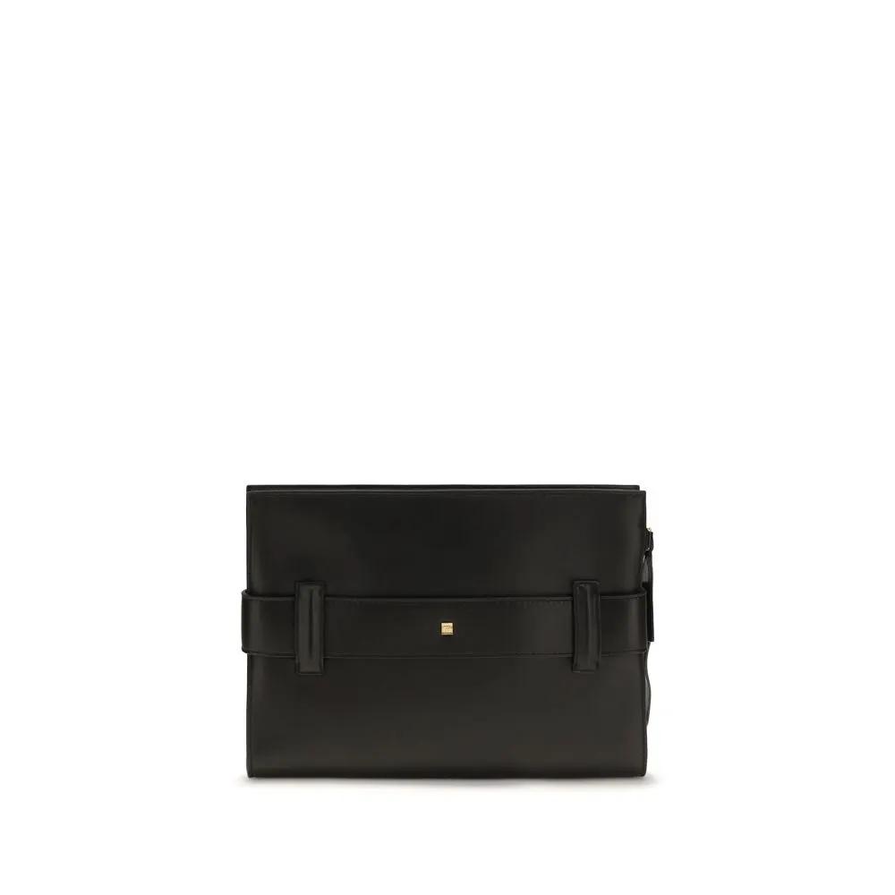 Sac à bandoulière Balmain noir en agneau Ovis Aries Aries
