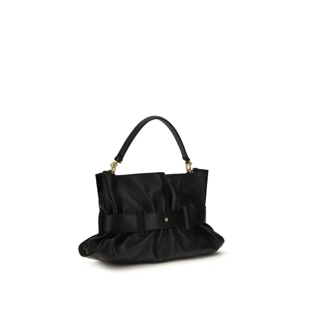 Balmain Black Calf Leather Bos Taurus Shoulder Bag