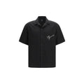 Chemise à motif lyocell noire