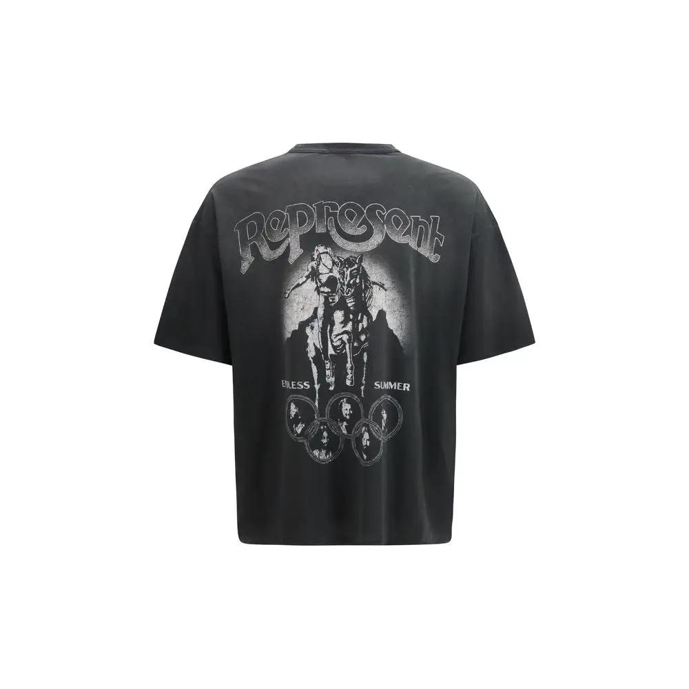 T-shirt en coton gris Represent