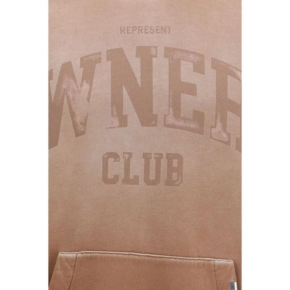 Sweat-shirt en coton beige Represent