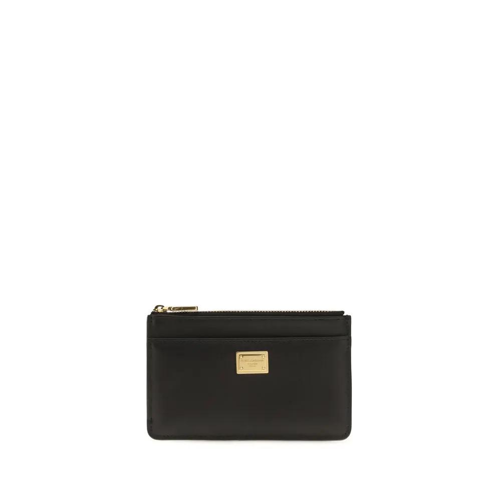Portefeuille Dolce &amp; Gabbana Bos Taurus en cuir de veau noir