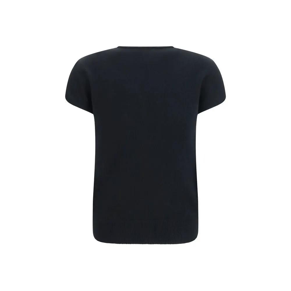 Balmain Black Wool Oves Aries Sleeveles Sweater