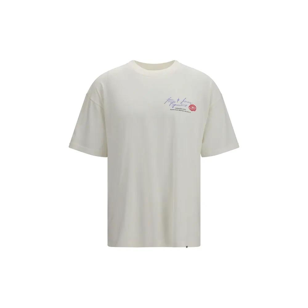 T-shirt en coton blanc Représente
