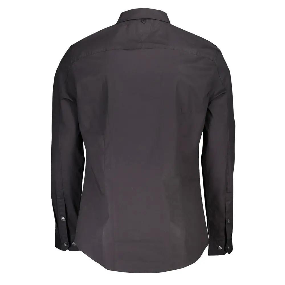 Tommy Hilfiger Chemise noire en coton pour homme