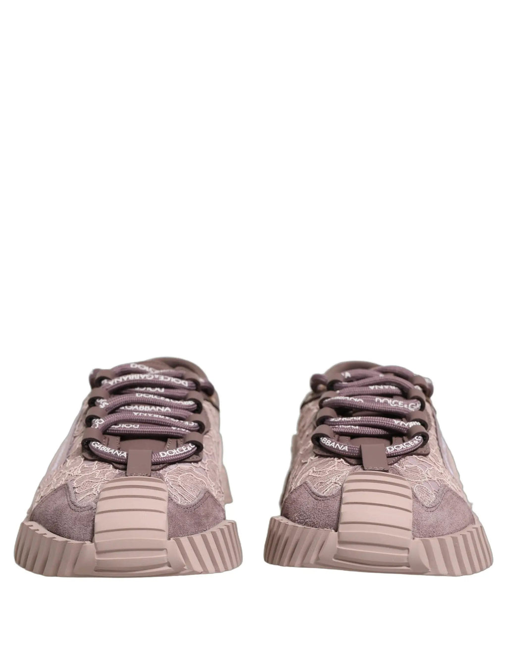 Dolce & Gabbana Pink Lace NS1 Low Top Sneaker Sports Shoes