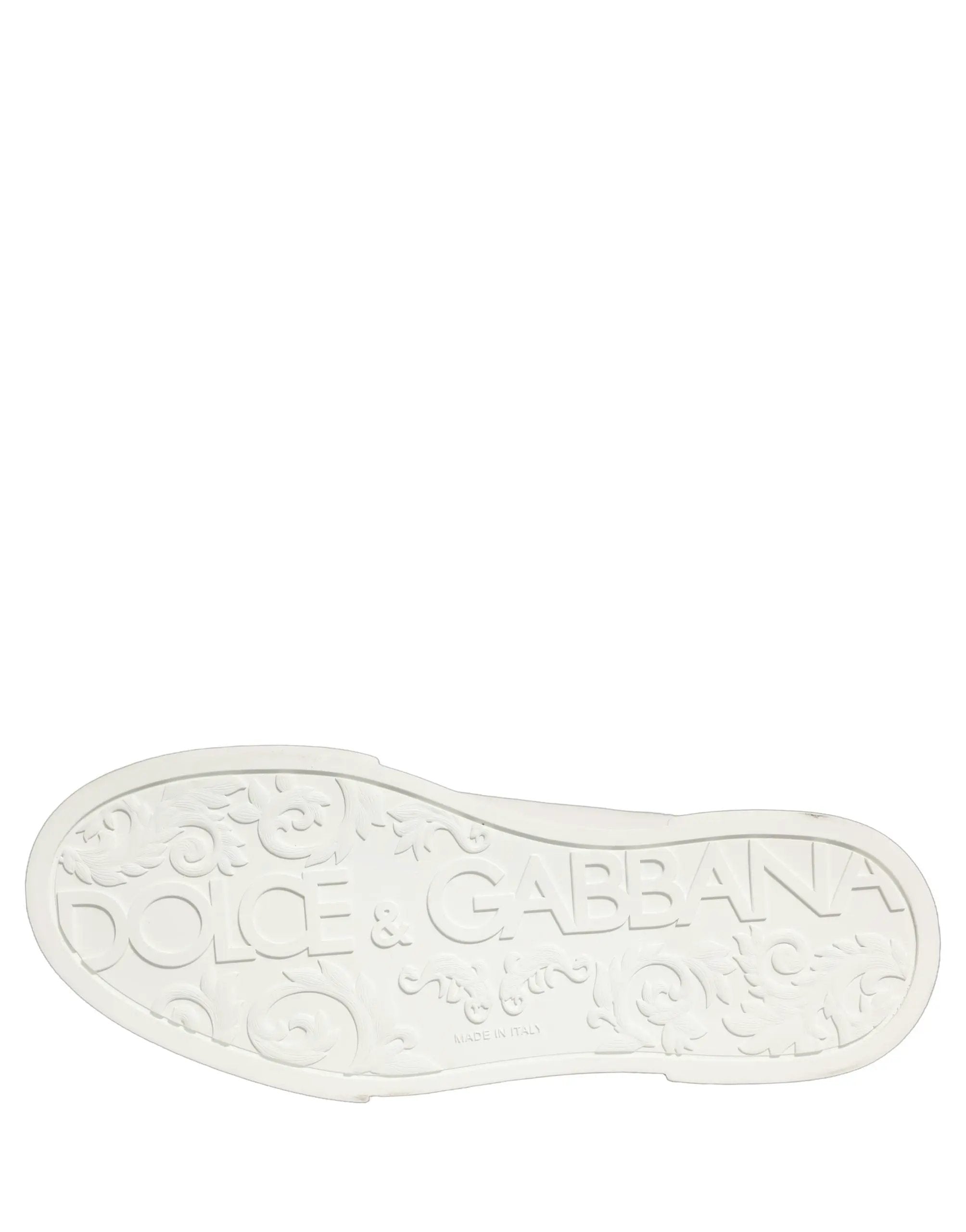 Baskets basses Dolce &amp; Gabbana en cuir blanc avec logo DG