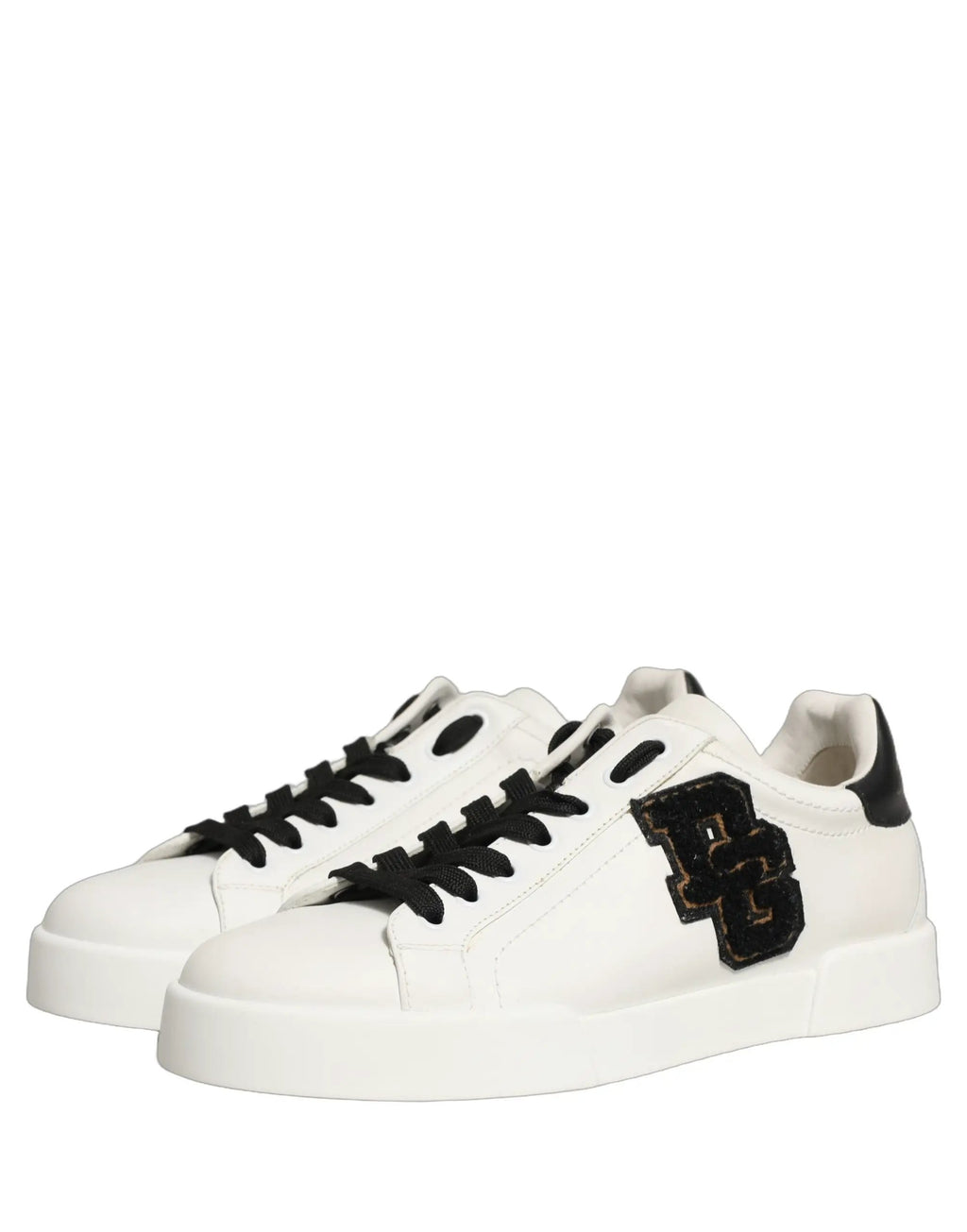 Baskets basses Dolce &amp; Gabbana en cuir blanc avec logo DG