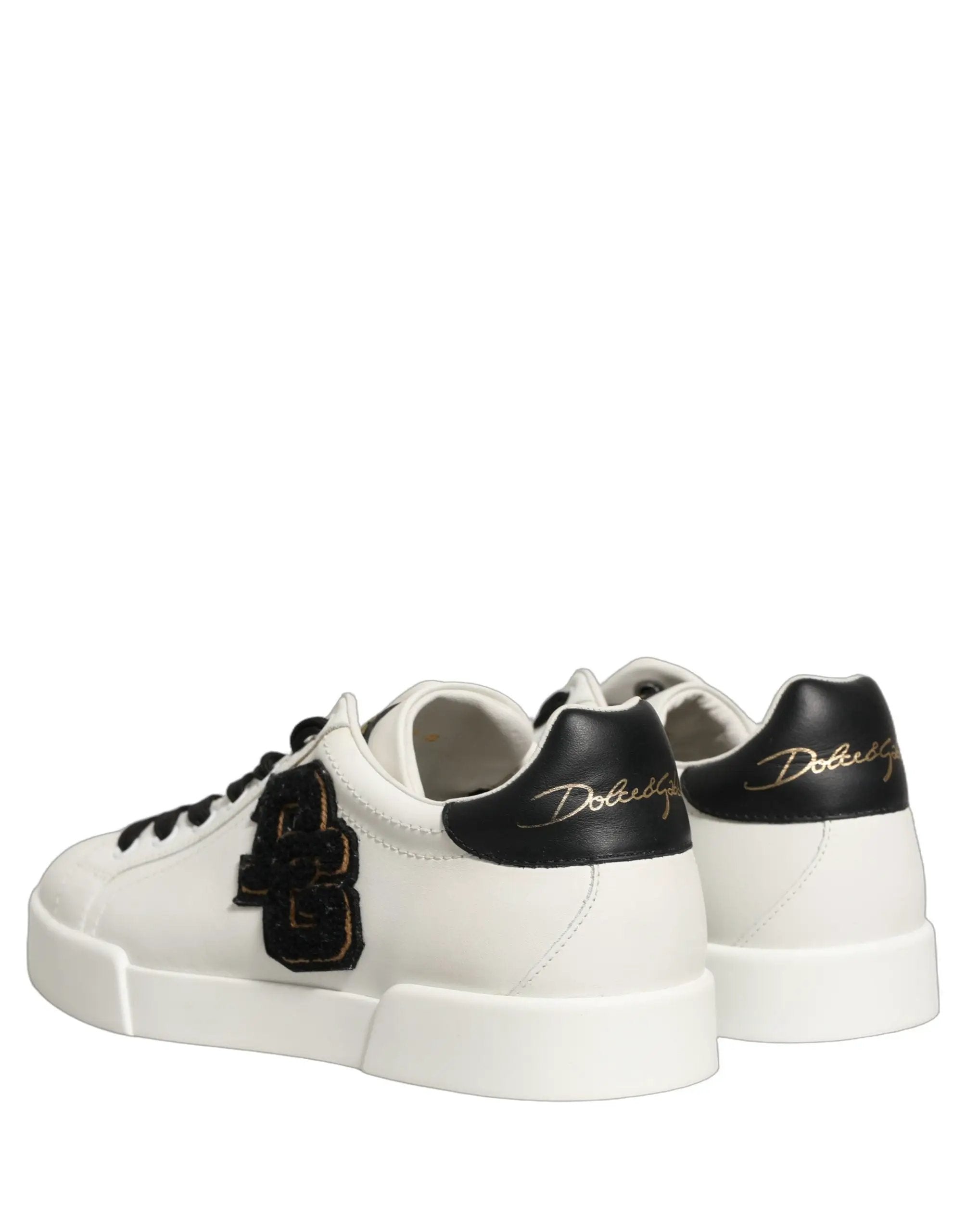 Baskets basses Dolce &amp; Gabbana en cuir blanc avec logo DG