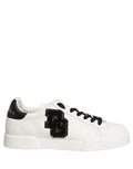 Baskets basses Dolce &amp; Gabbana en cuir blanc avec logo DG