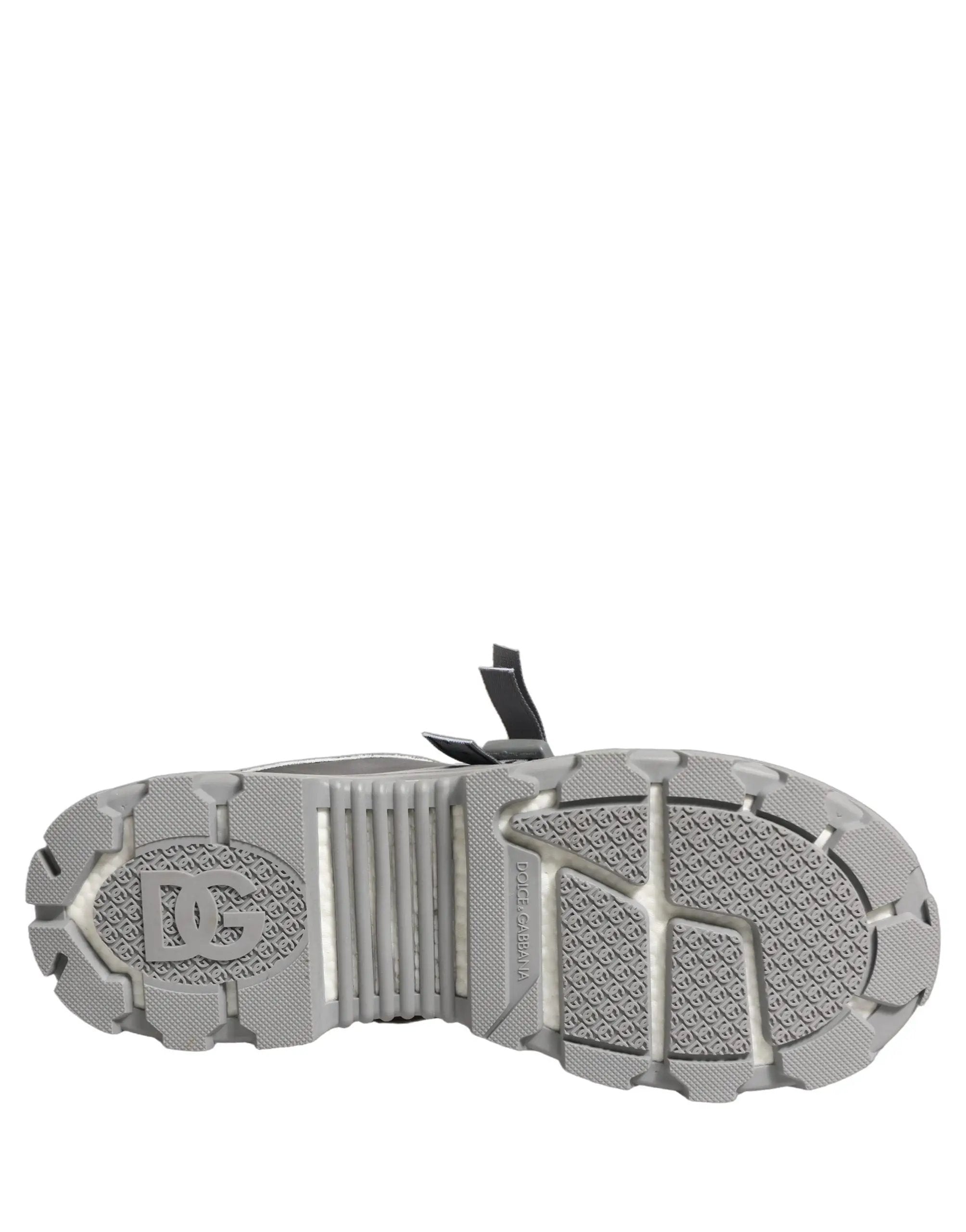 Dolce & Gabbana Gray Airmaster Panelled Low Top Men Sneakers Shoes
