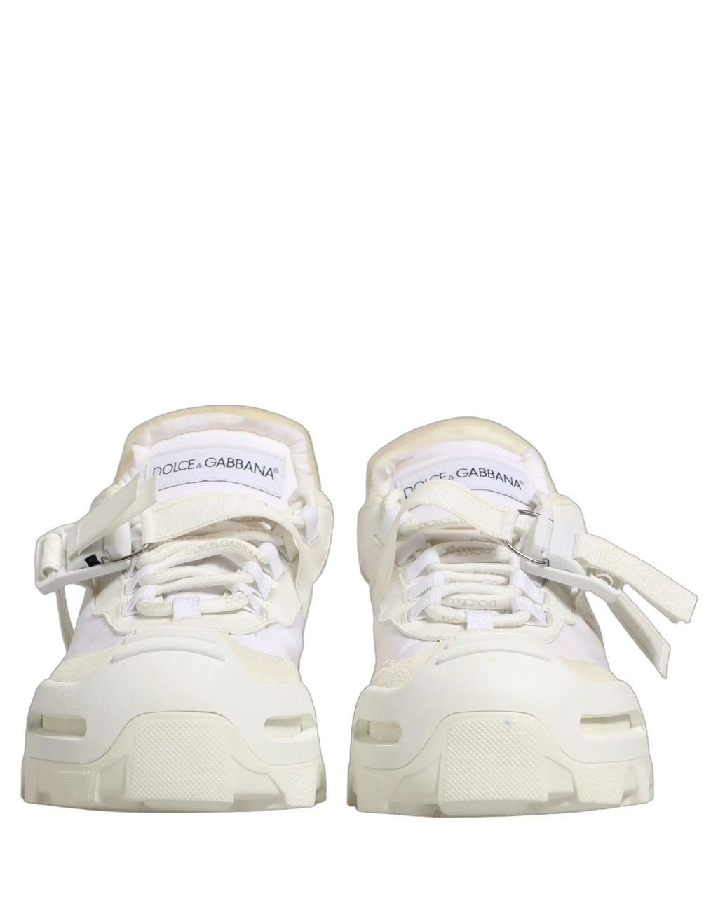 Dolce & Gabbana Baskets basses homme Airmaster blanches avec empiècements