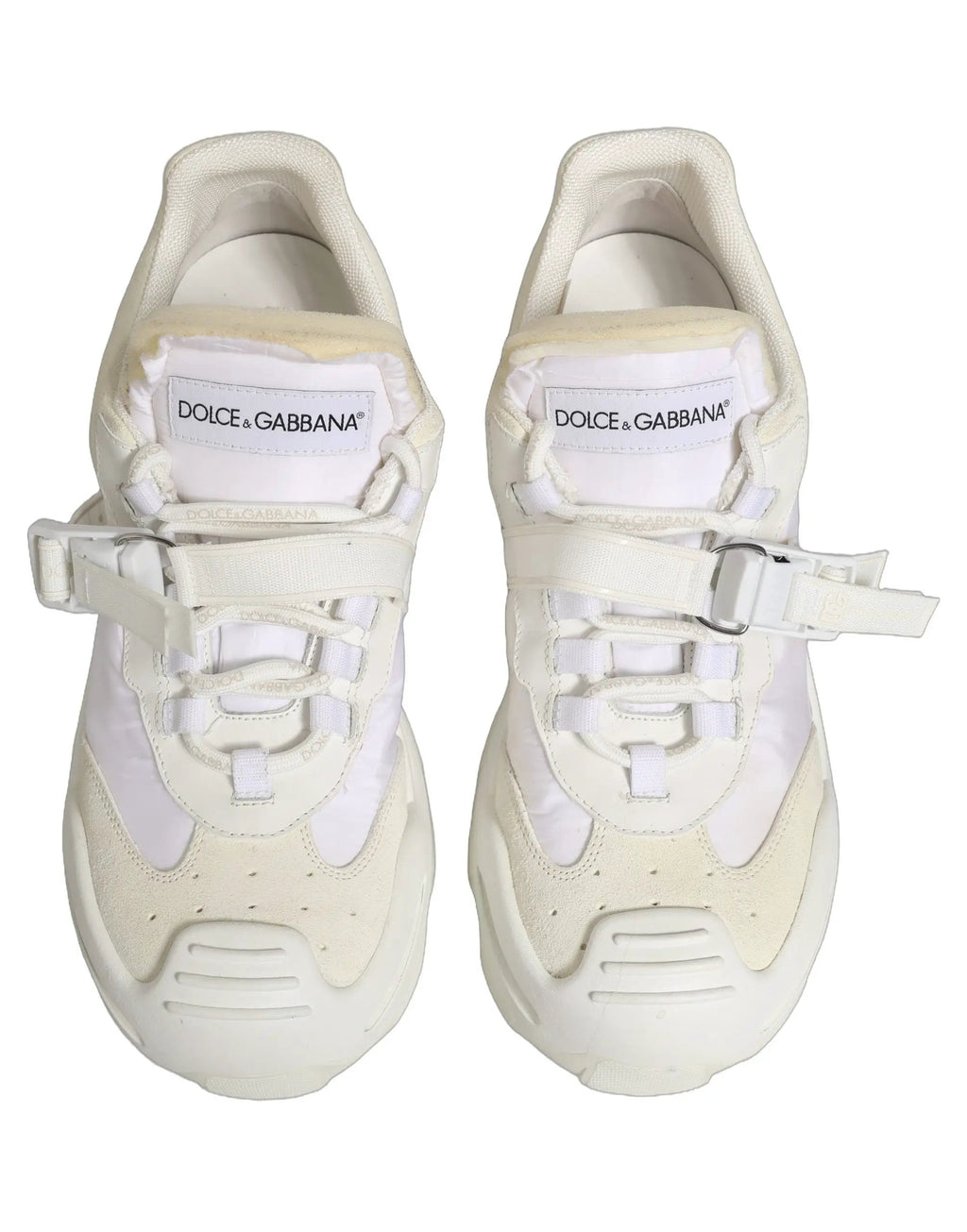 Dolce & Gabbana Baskets basses homme Airmaster blanches avec empiècements