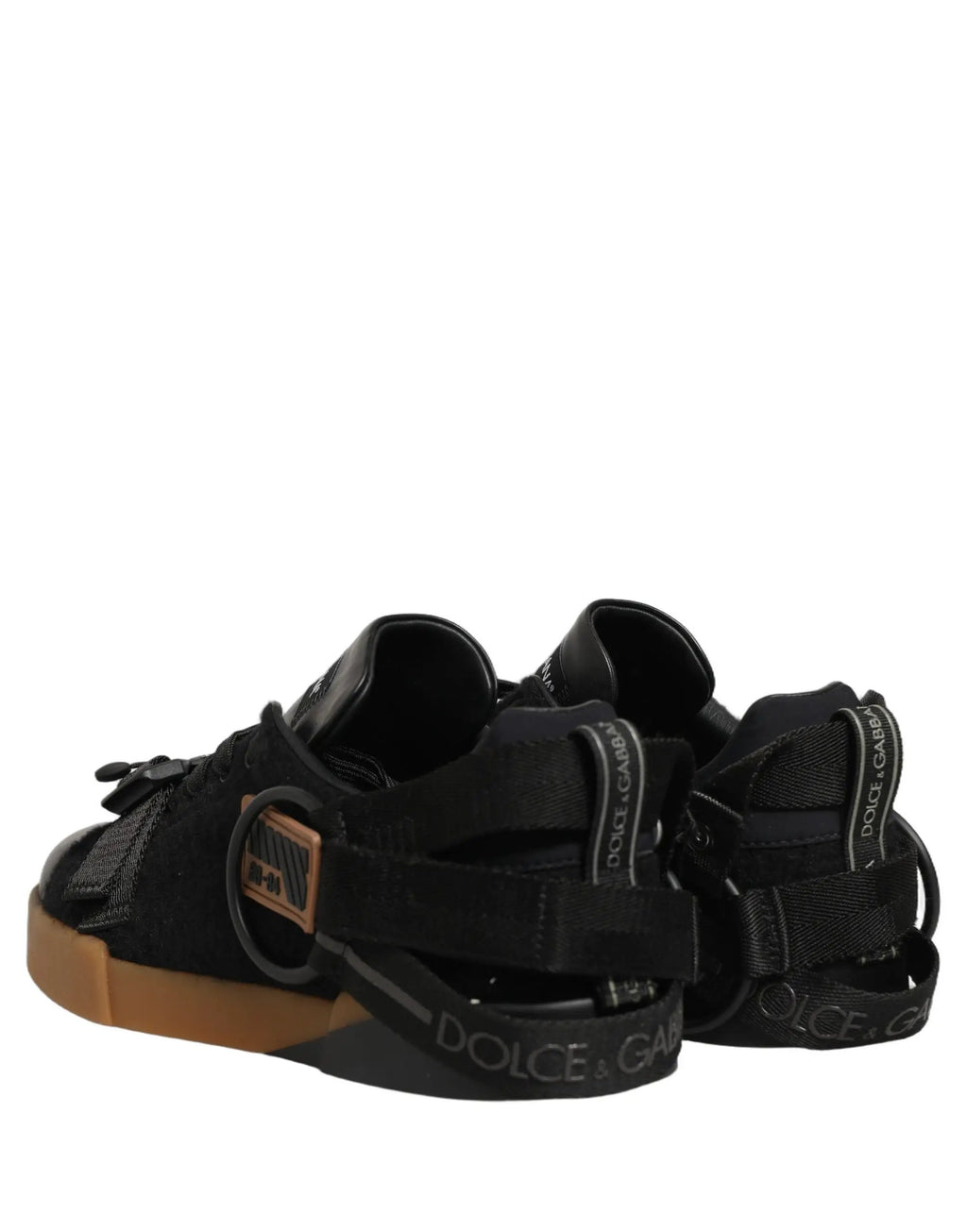 Dolce & Gabbana Baskets basses en cuir noir Chaussures pour hommes