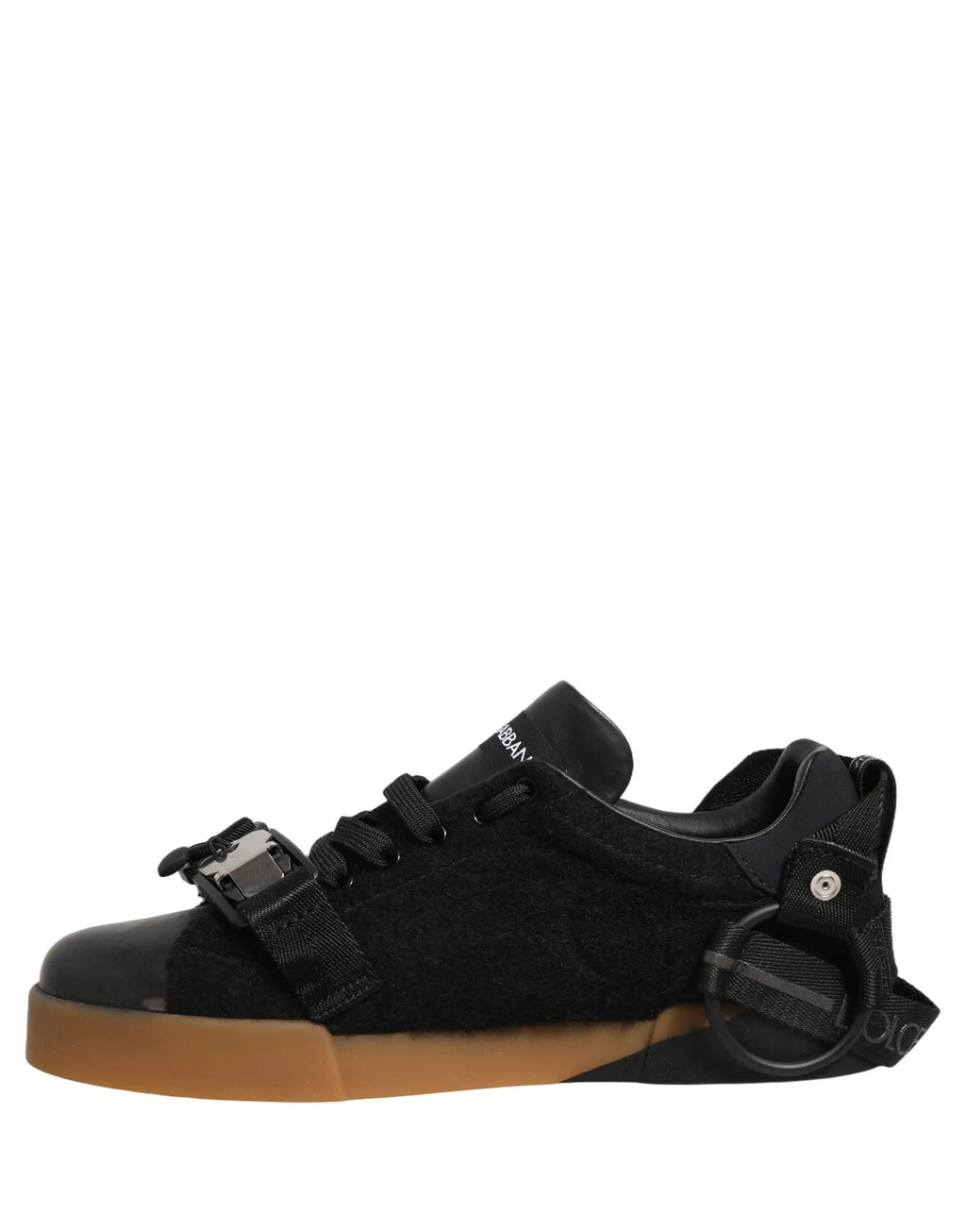 Dolce & Gabbana Baskets basses en cuir noir Chaussures pour hommes