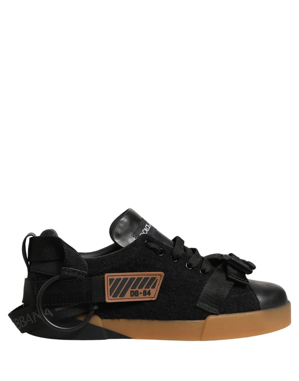 Dolce & Gabbana Baskets basses en cuir noir Chaussures pour hommes