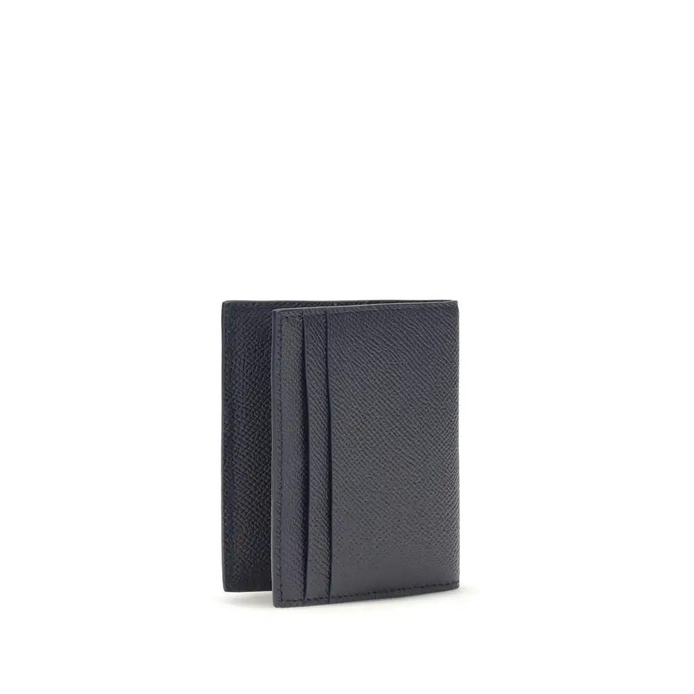 Portefeuille Ferragamo Bos Taurus en cuir de veau bleu
