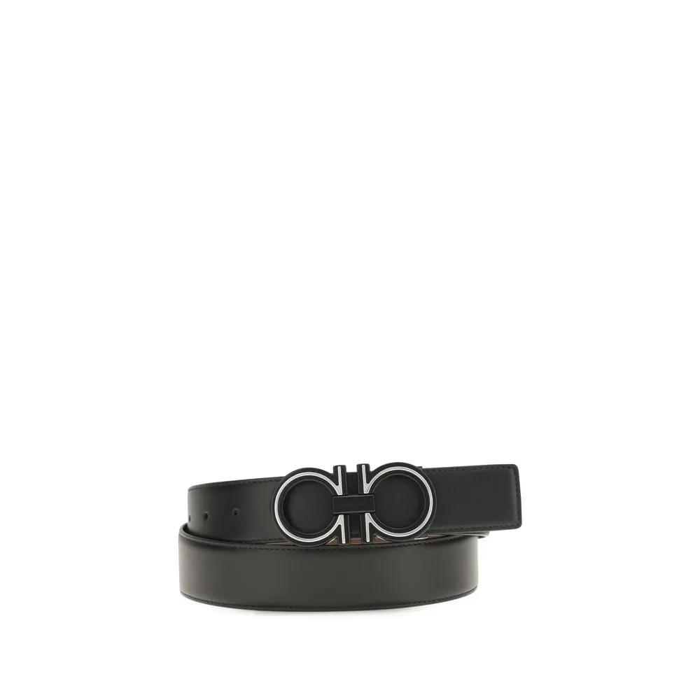 Ceinture Ferragamo Bos Taurus Regular en cuir de veau bleu