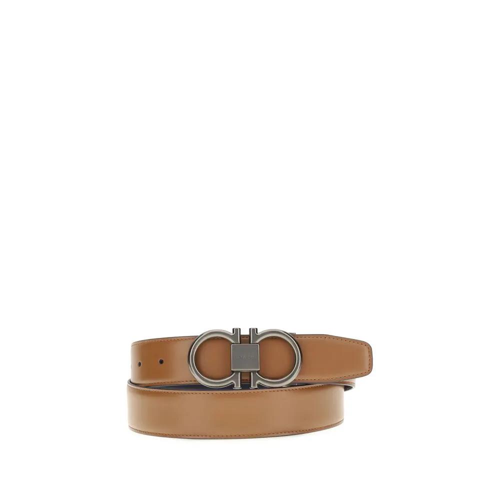 Ceinture Ferragamo Bos Taurus Regular en cuir de veau beige