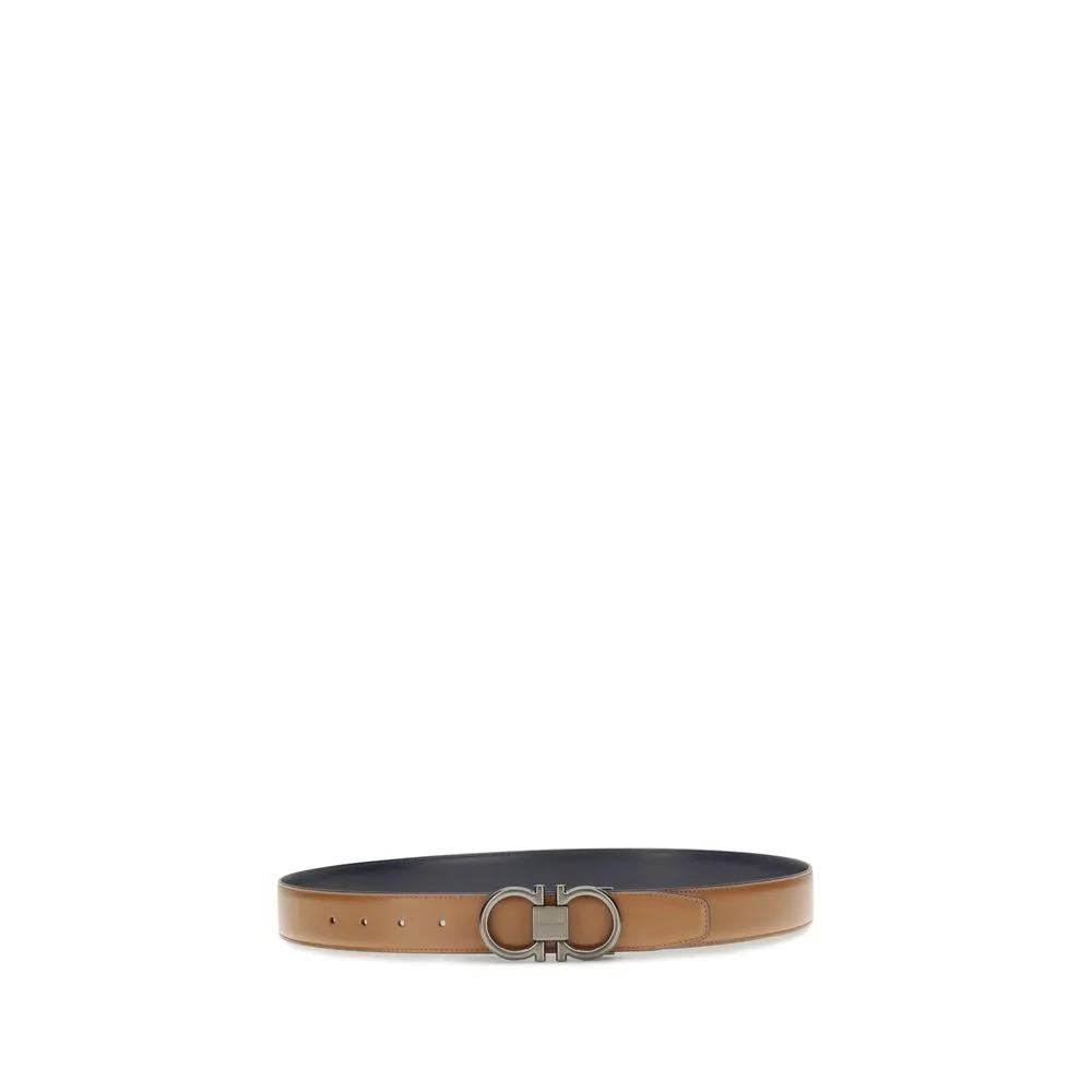 Ceinture Ferragamo Bos Taurus Regular en cuir de veau beige