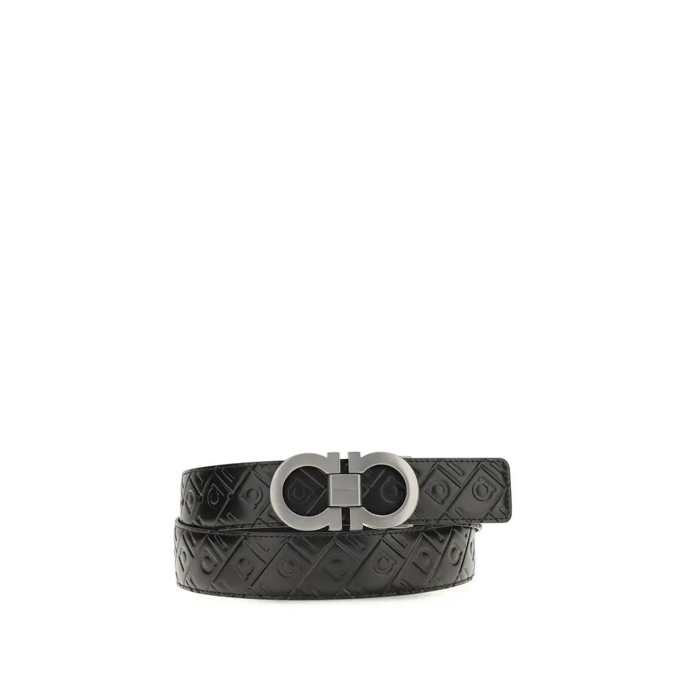 Ceinture Ferragamo Bos Taurus Regular en cuir de veau noir